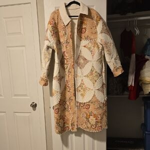 Floral Patchwork Long Coat